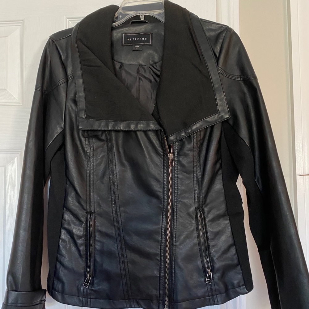 Black leather jacket